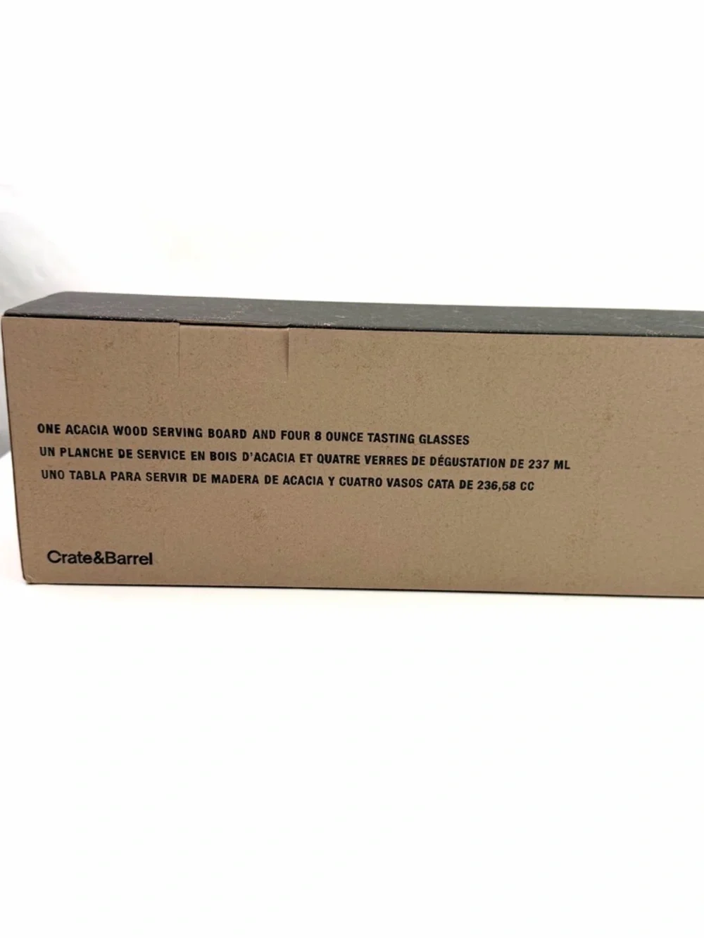 Crate & Barrel Beer Tasting Set 4 Glass Flight with Paddle NWT